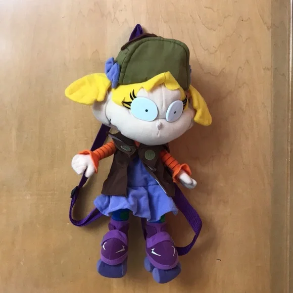 Vintage RUGRATS BACKPACK ANGELICA PICKLES 1998 Viacom Stuffed Plush - Picture 1 of 11